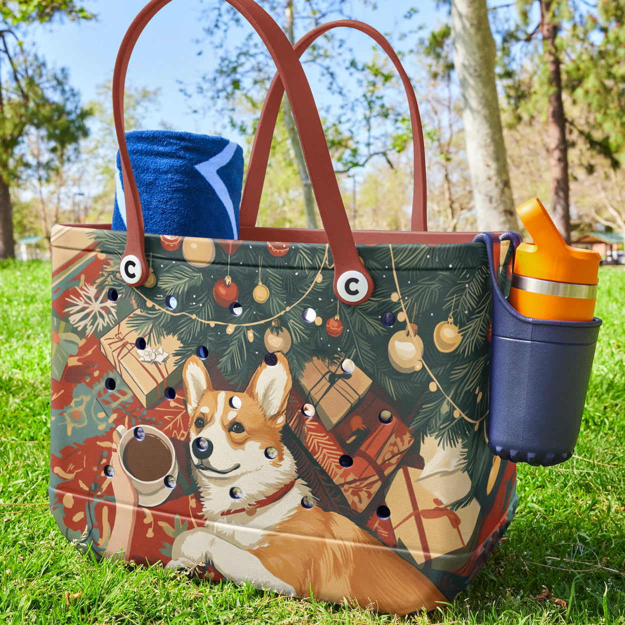 Spheregoods Cee™ Bag Yule Corgi Bliss