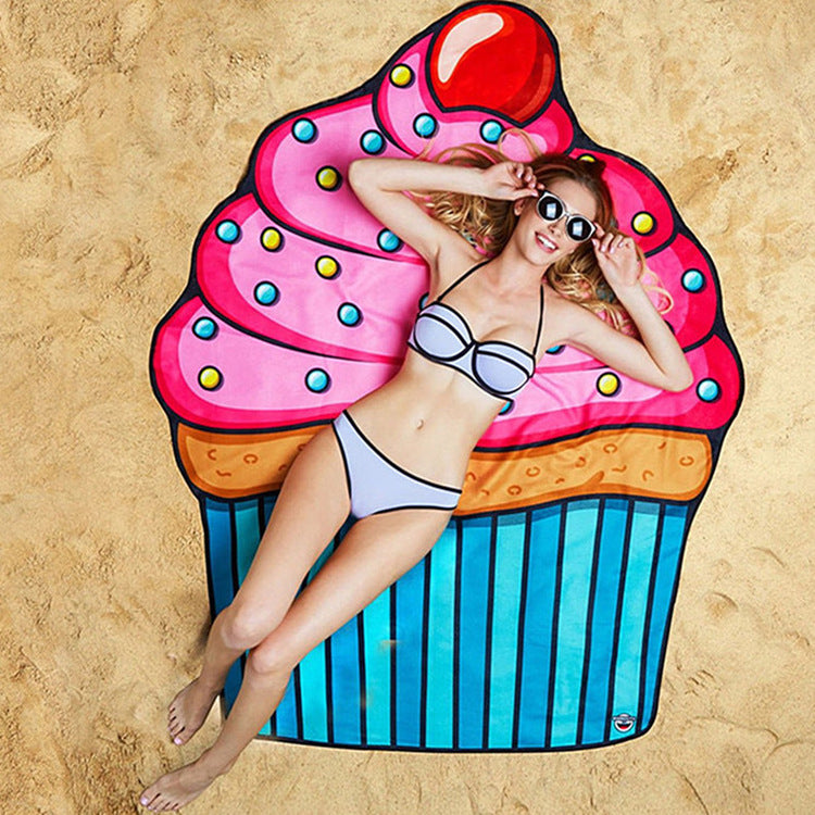 Internet Celebrity Fashion round Donut Background Fabric Beach Towel