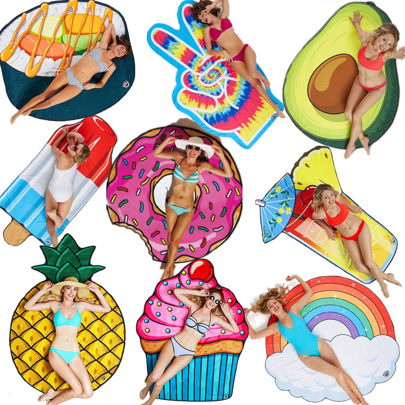 Internet Celebrity Fashion round Donut Background Fabric Beach Towel