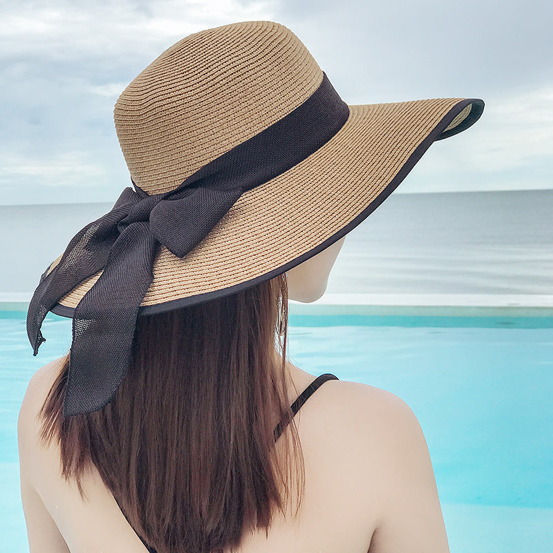 Beach Women's Summer UV Protection Sunshade Big Brimmed Straw Hat