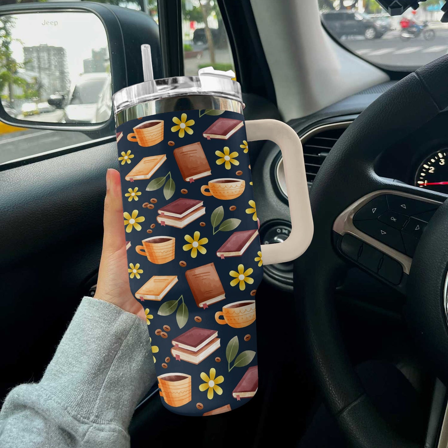 Spheregoods Tumbler Reading Floral