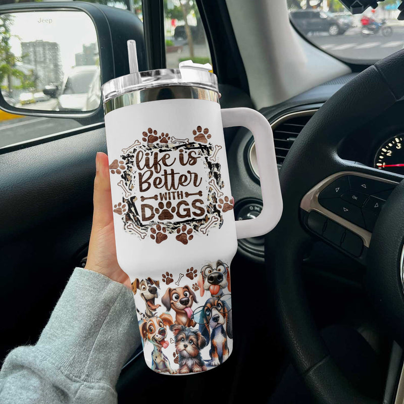 Spheregoods Tumbler Life is Better with Dogs