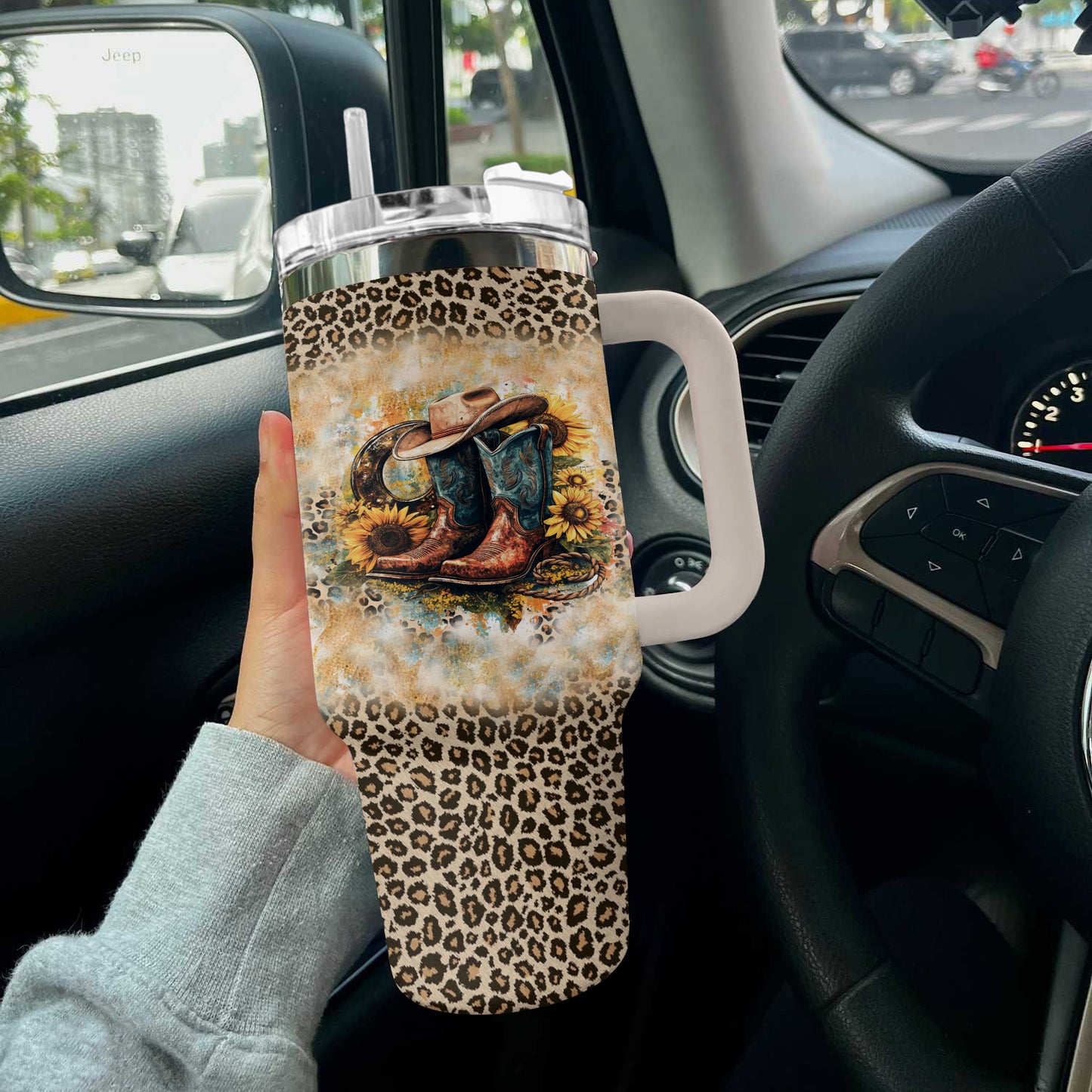 Spheregoods Tumbler Western Sunflower Charm