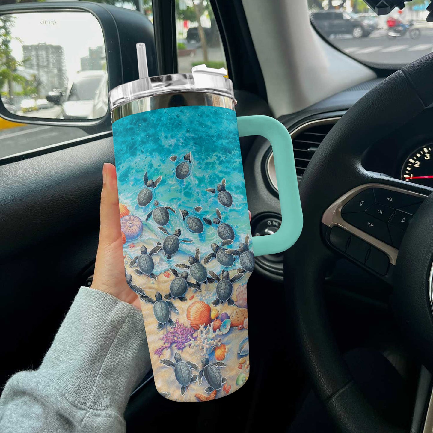 Spheregoods Tumbler Ocean Tides & Turtles