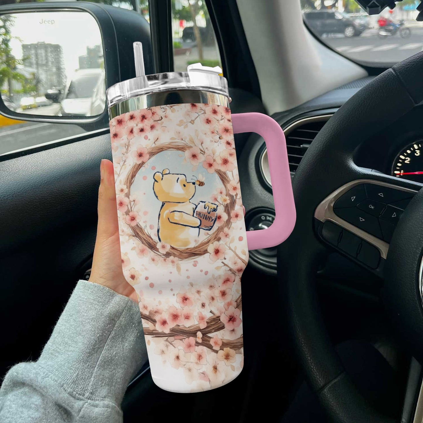 Spheregoods Tumbler Cherry Blossom Bear