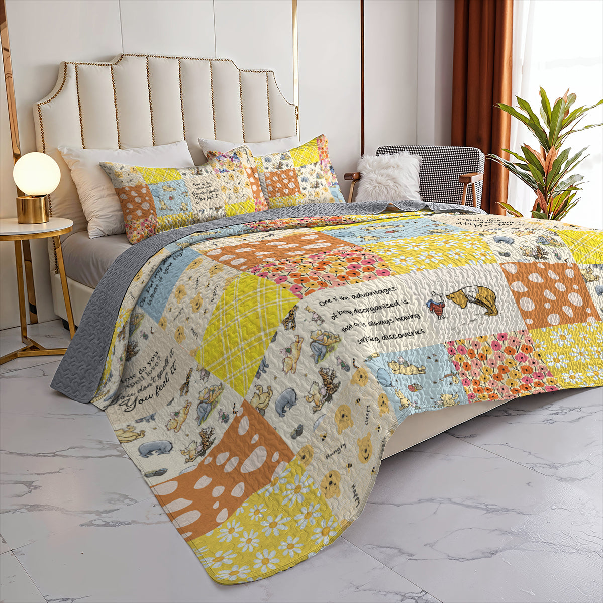 Spheregoods All Season Quilt 3-Piece Set Pooh