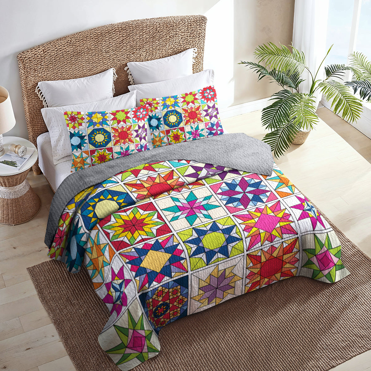 Spheregoods All Season Quilt 3-Piece Set Super Stars