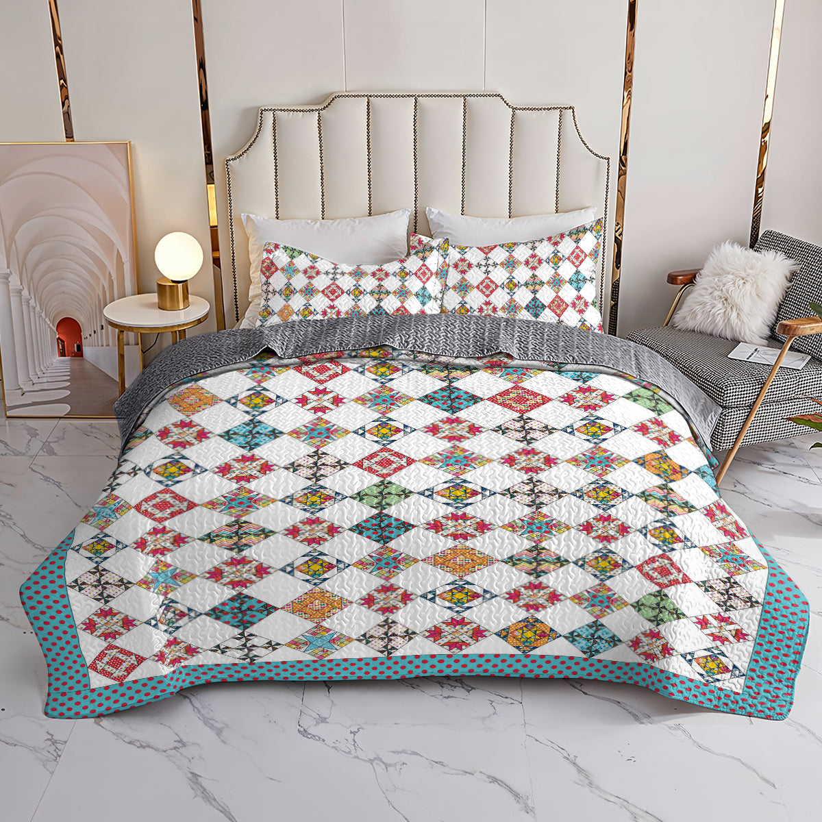 Spheregoods All Season Quilt 3-Piece Set Quilting