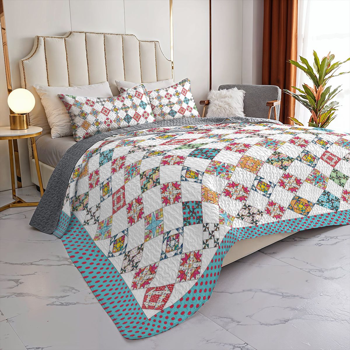 Spheregoods All Season Quilt 3-Piece Set Quilting