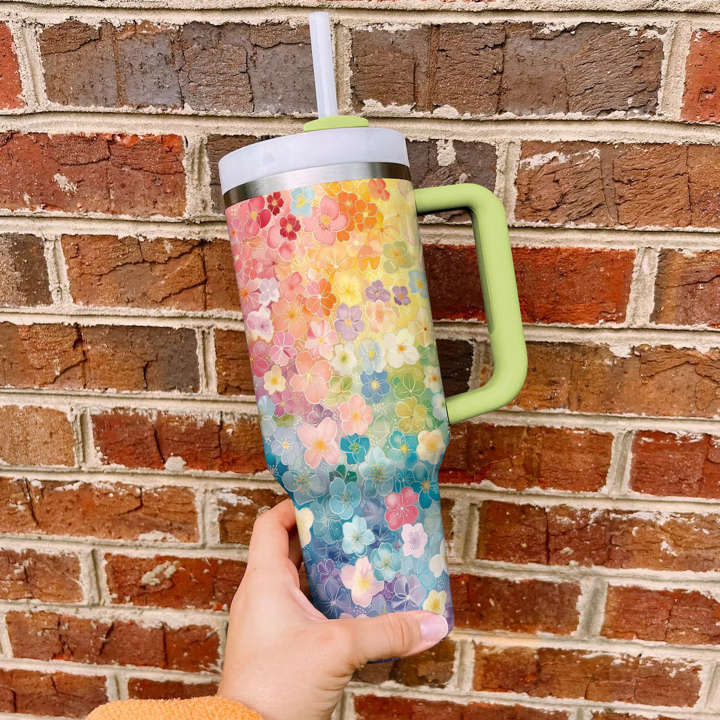 Spheregoods Tumbler Rainbow Floral