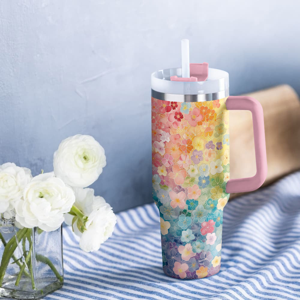 Spheregoods Tumbler Rainbow Floral