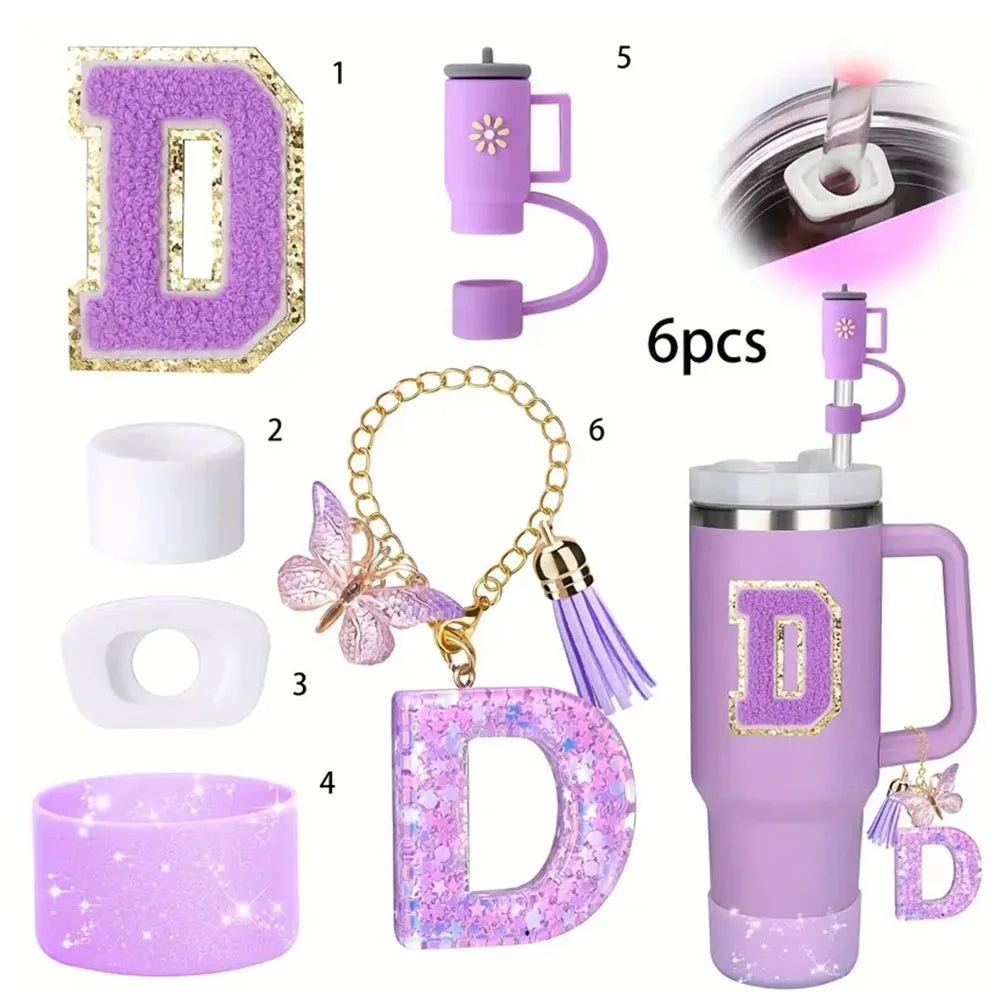 6PCS Tumbler Accessories Set – For 40oz Stanley Cup, Straw Topper, Boot & Stopper