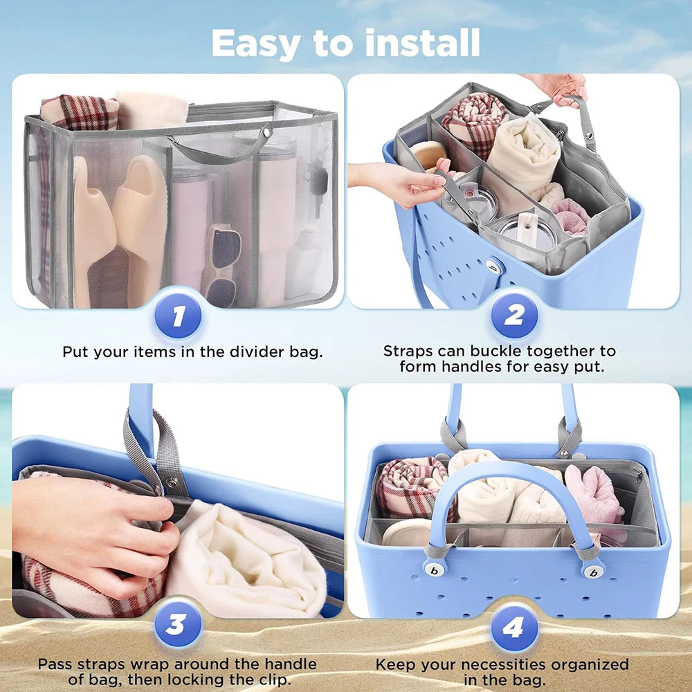 Beach Bag Organizer – Mesh Divider, Sandproof