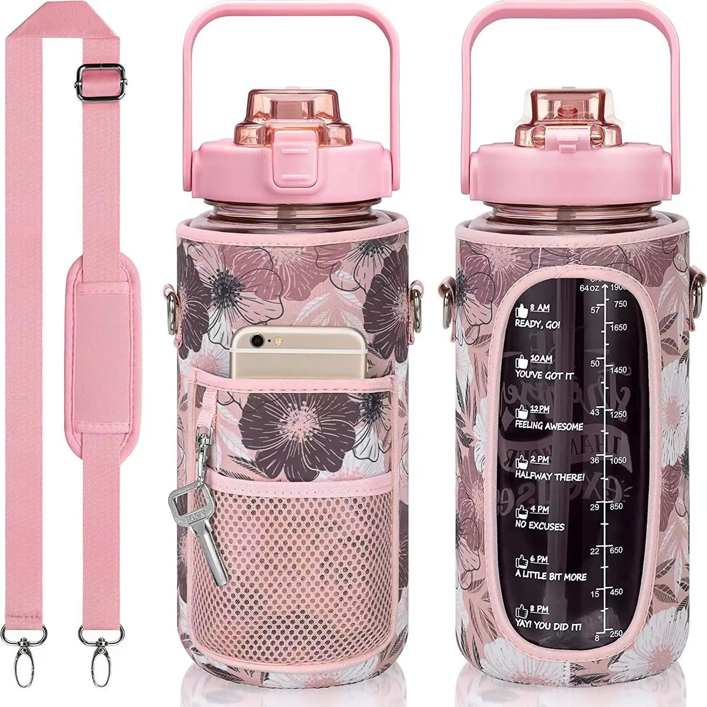 2L Water Bottle Sleeve – Insulated Case with Strap for Outdoor & Sports Use