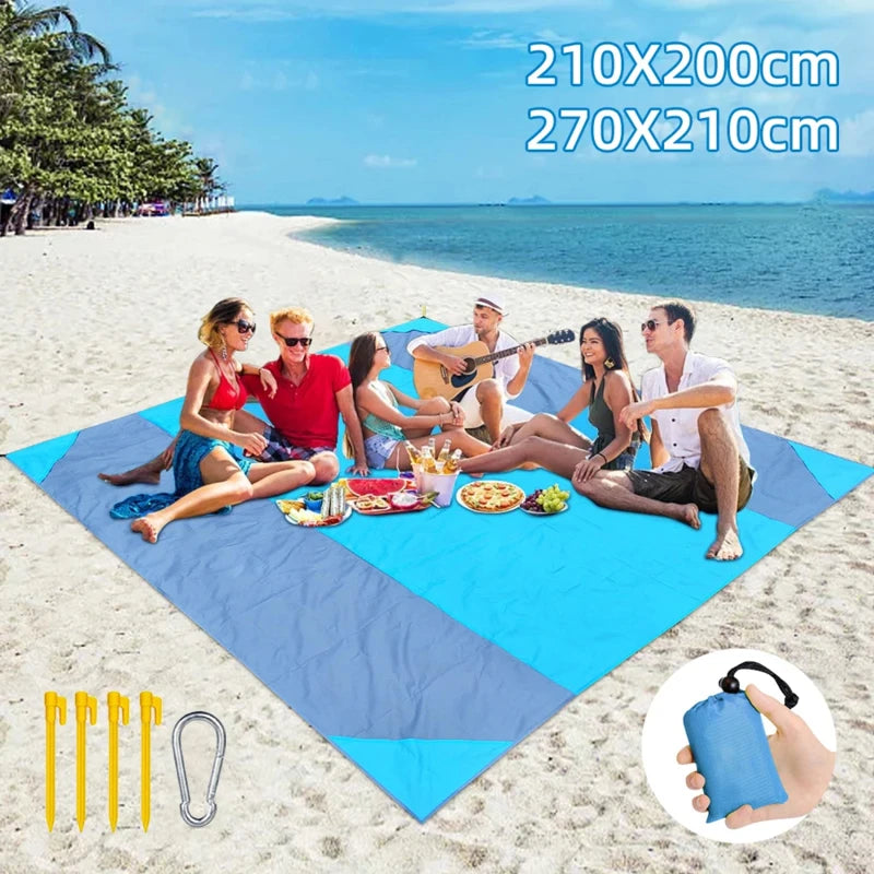 Extra Large Waterproof Beach Mat – Sand-Free & Portable