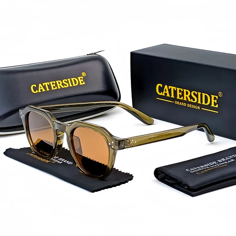 CATERSIDE Retro Polarized Sunglasses – Ultralight TR90 Frame