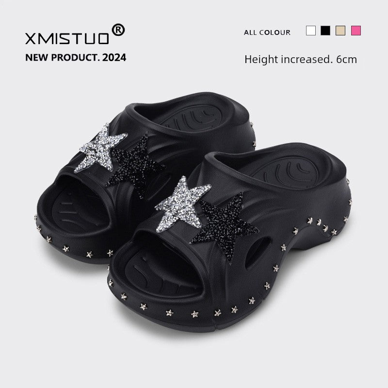Platform Shoes Summer Outwear Fashion Thick Sole Non Slip Slippers