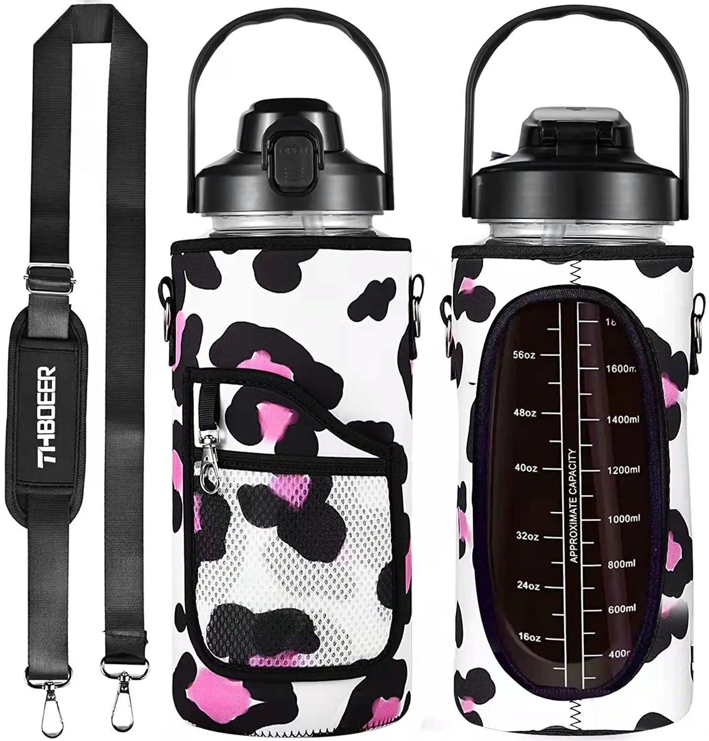 2L Water Bottle Sleeve – Insulated Case with Strap for Outdoor & Sports Use