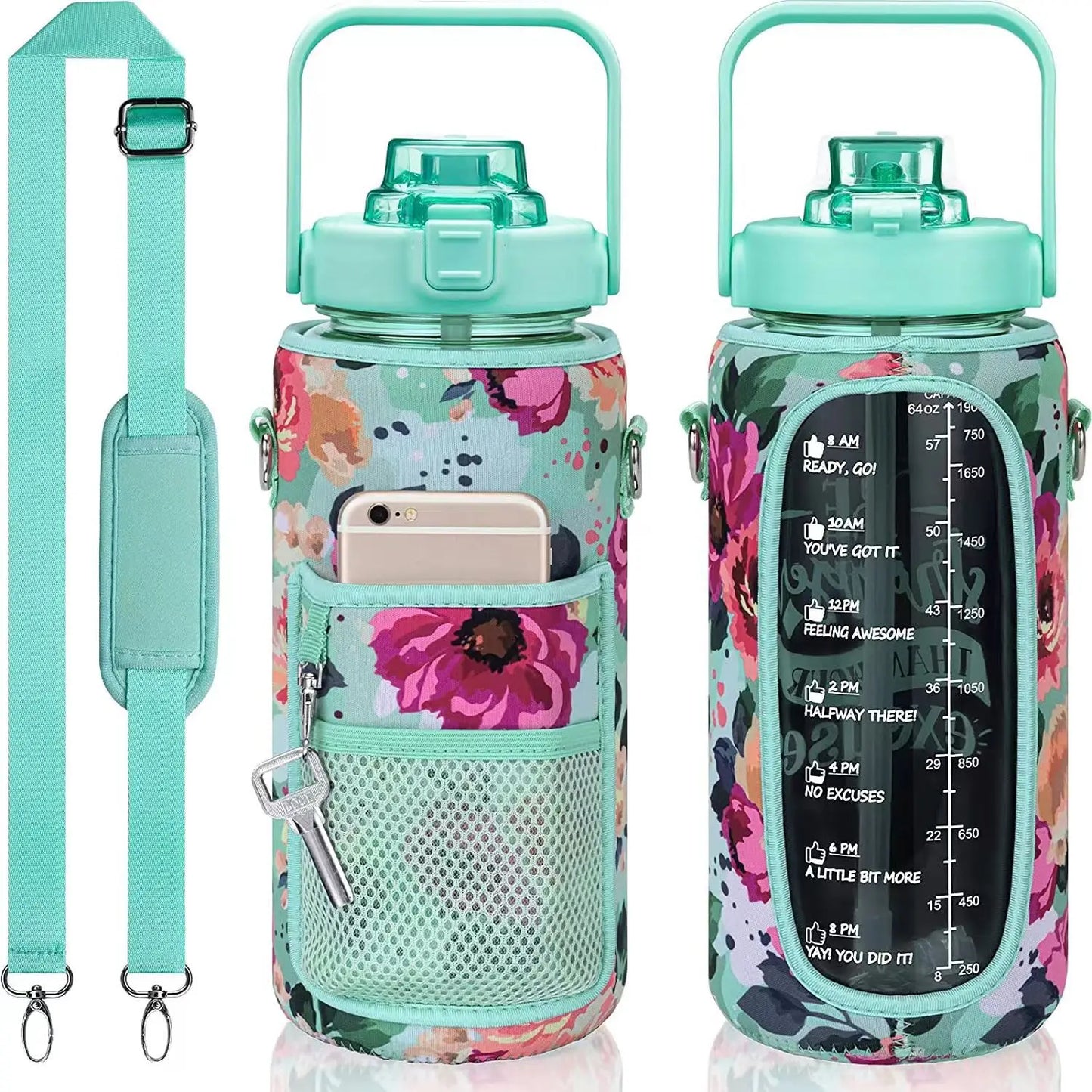 2L Water Bottle Sleeve – Insulated Case with Strap for Outdoor & Sports Use