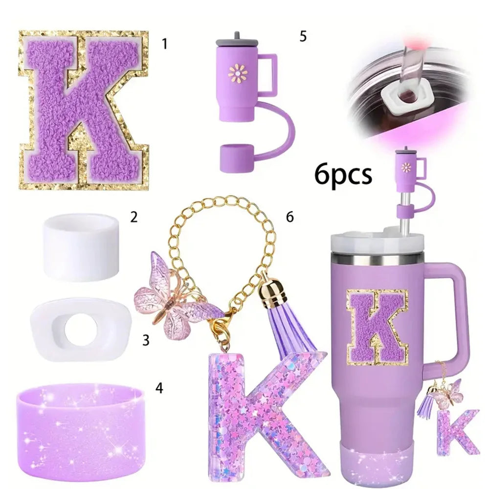 6PCS Tumbler Accessories Set – For 40oz Stanley Cup, Straw Topper, Boot & Stopper