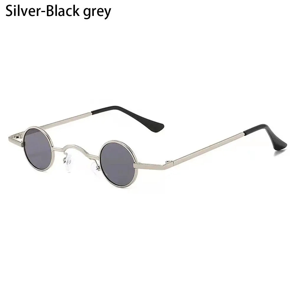 Small Round Rock Punk Sunglasses – Ultra Metal Frame Hip Hop Shades