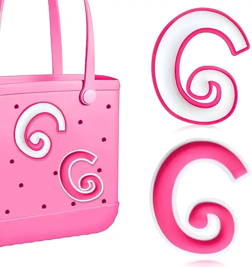 2PCS Alphabet Charms – 3D Letter Accessories for Personalizing Beach Bags