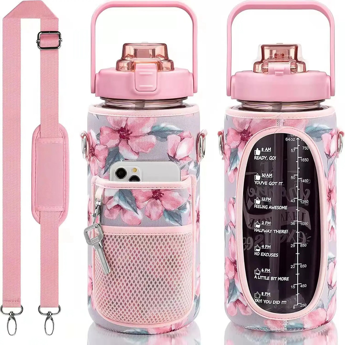 2L Water Bottle Sleeve – Insulated Case with Strap for Outdoor & Sports Use