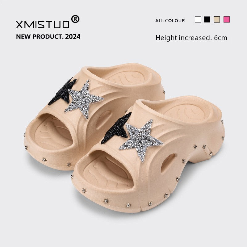 Platform Shoes Summer Outwear Fashion Thick Sole Non Slip Slippers