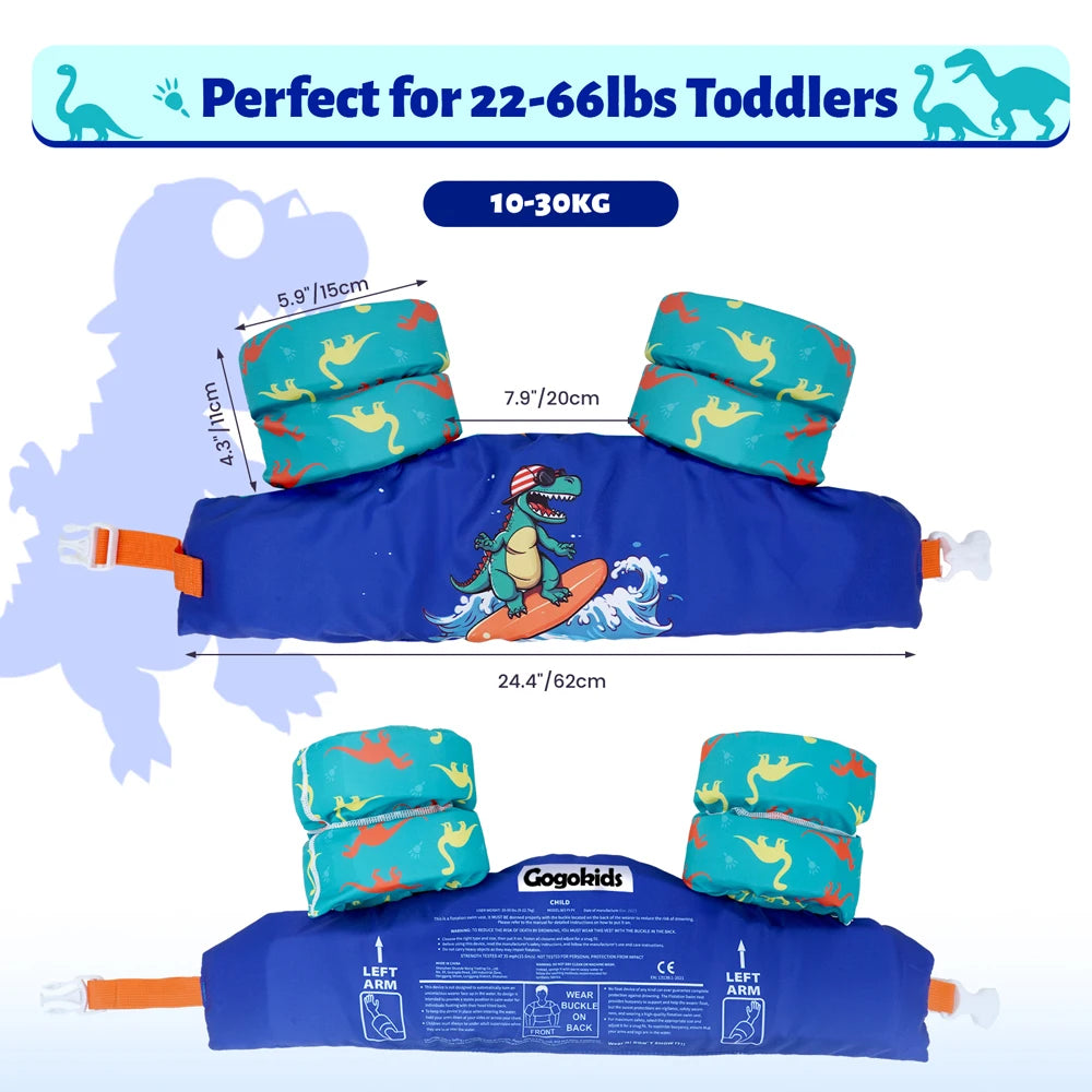 SphereGoods Kids' Float Vest with Arm Sleeves – Safe & Fun Swimming Aid