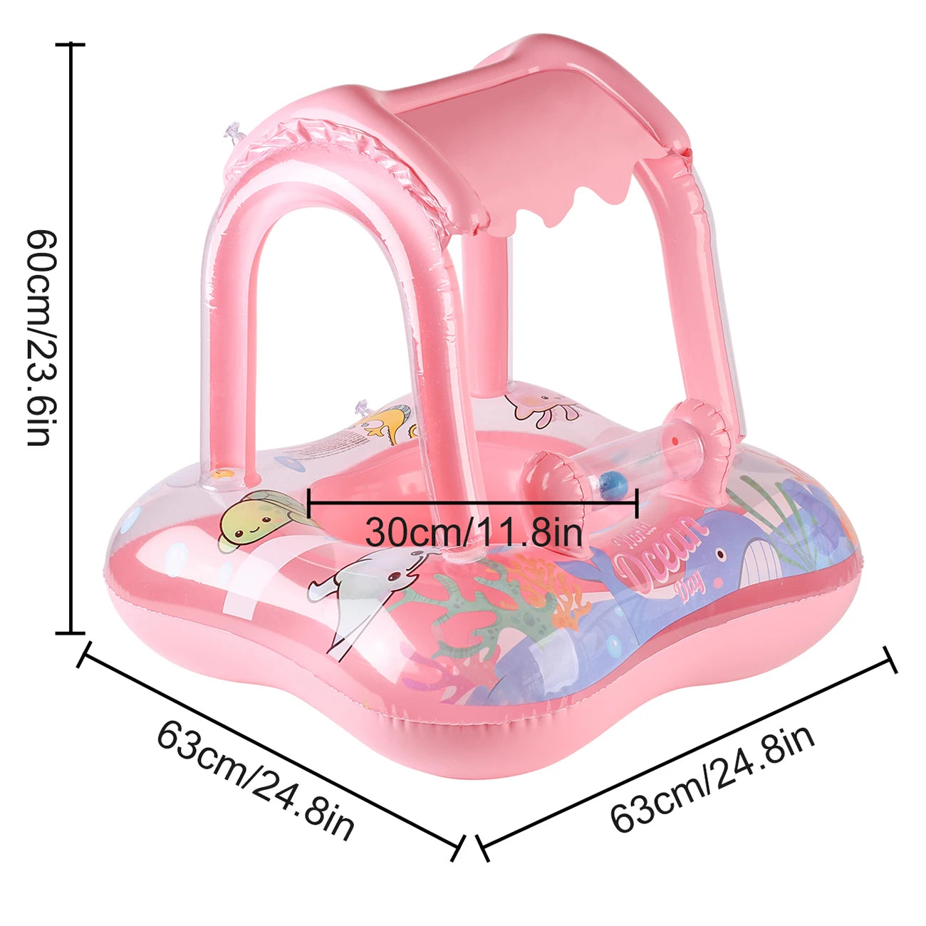 SphereGoods 1pc Baby Pool Float with Canopy – Safe & Fun Water Play