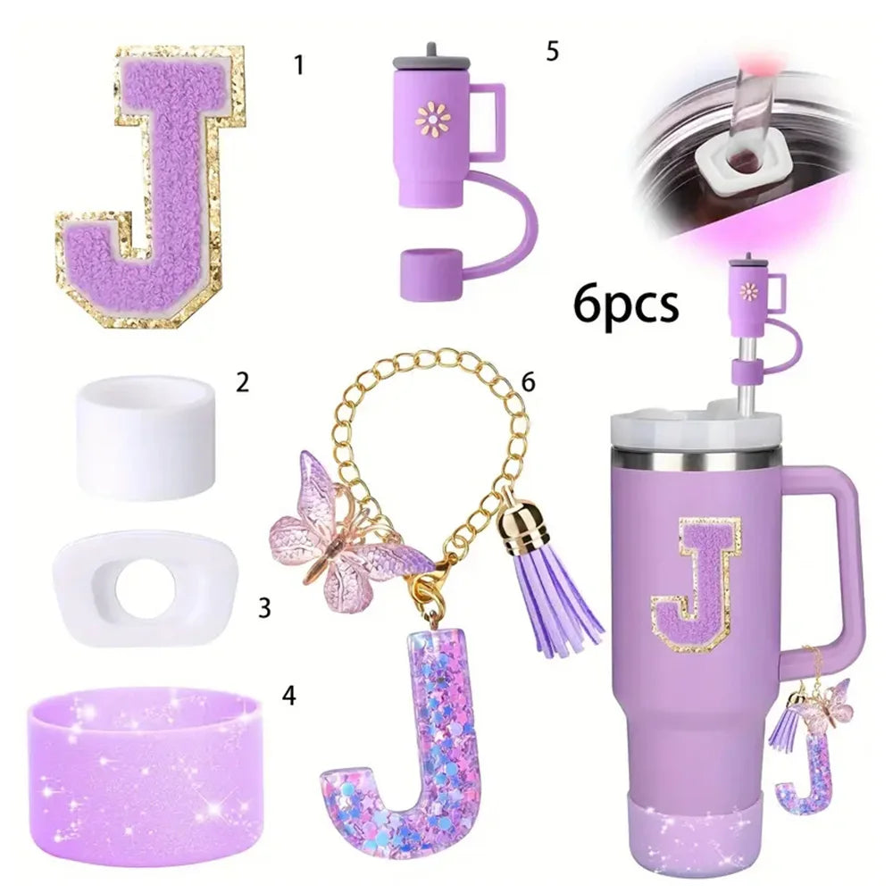 6PCS Tumbler Accessories Set – For 40oz Stanley Cup, Straw Topper, Boot & Stopper