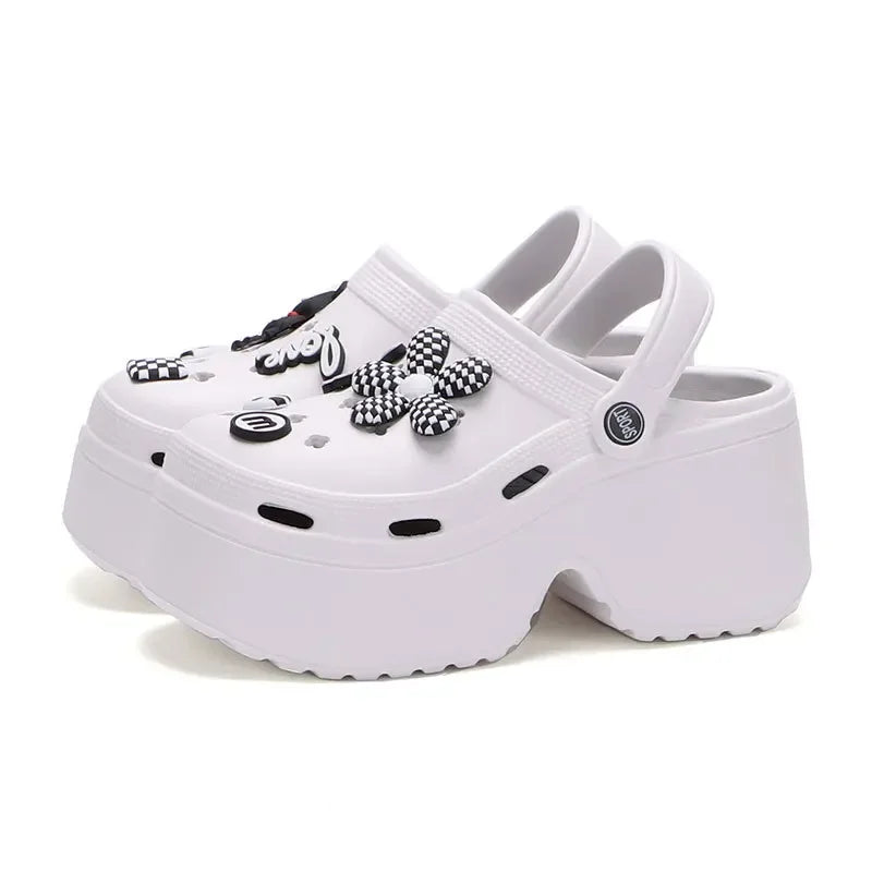 Women’s Cloud Clog Slippers – High Heel Platform Sandals