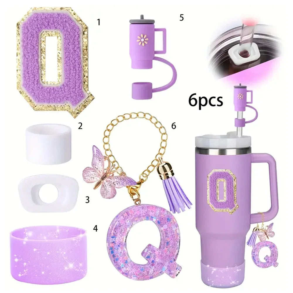 6PCS Tumbler Accessories Set – For 40oz Stanley Cup, Straw Topper, Boot & Stopper