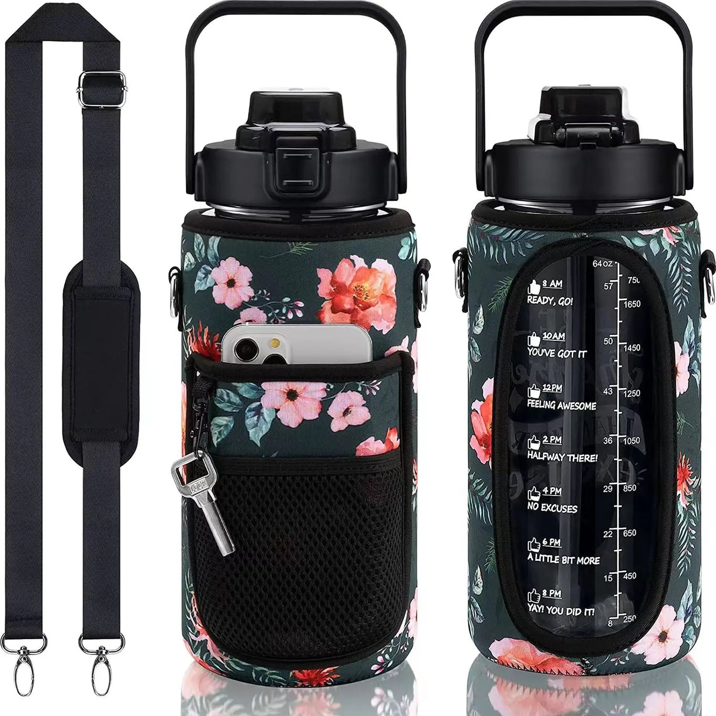 2L Water Bottle Sleeve – Insulated Case with Strap for Outdoor & Sports Use