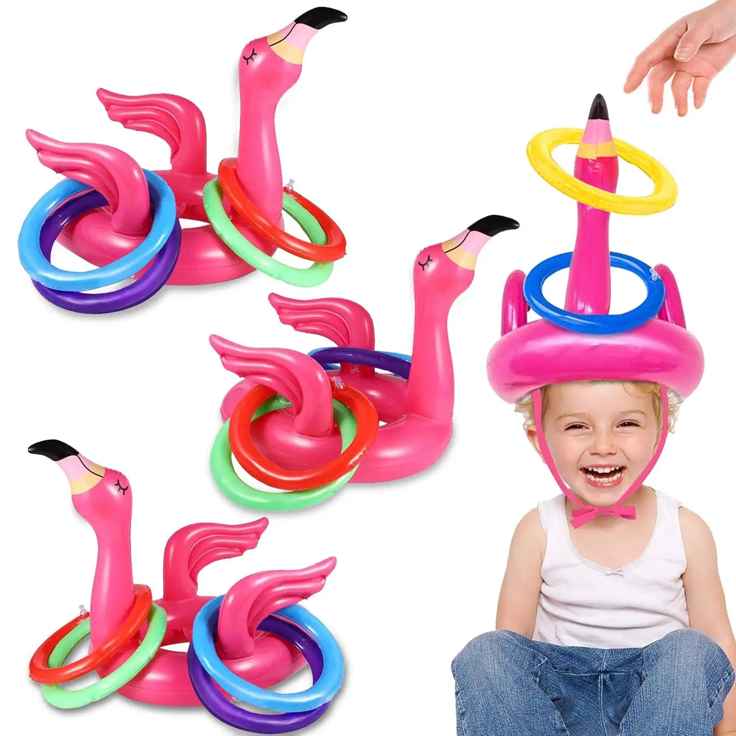 SphereGoods 5Pcs Inflatable Pool Toys Ring Toss