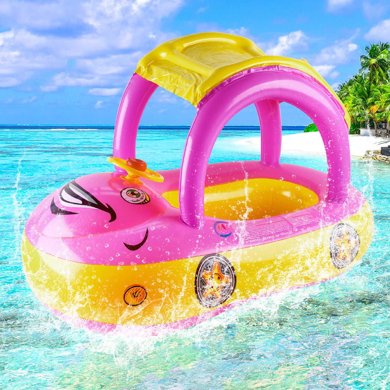 Car-Shaped Toddler Pool Float – Fun Swim Floatie for Kids