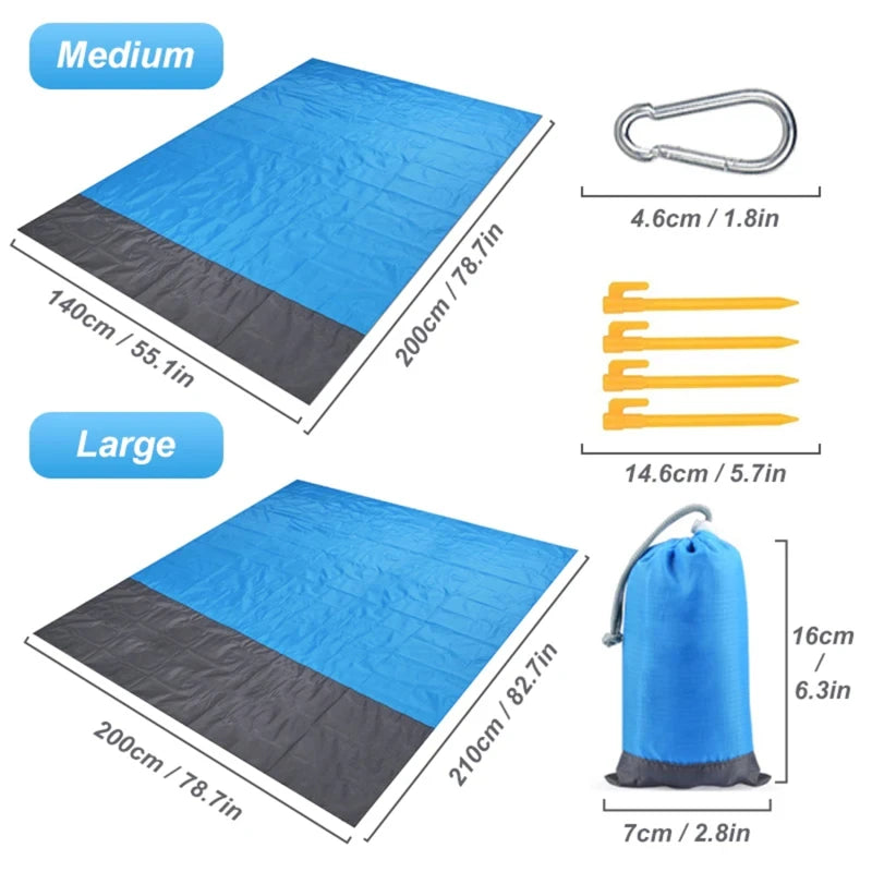 Extra Large Waterproof Beach Mat – Sand-Free & Portable