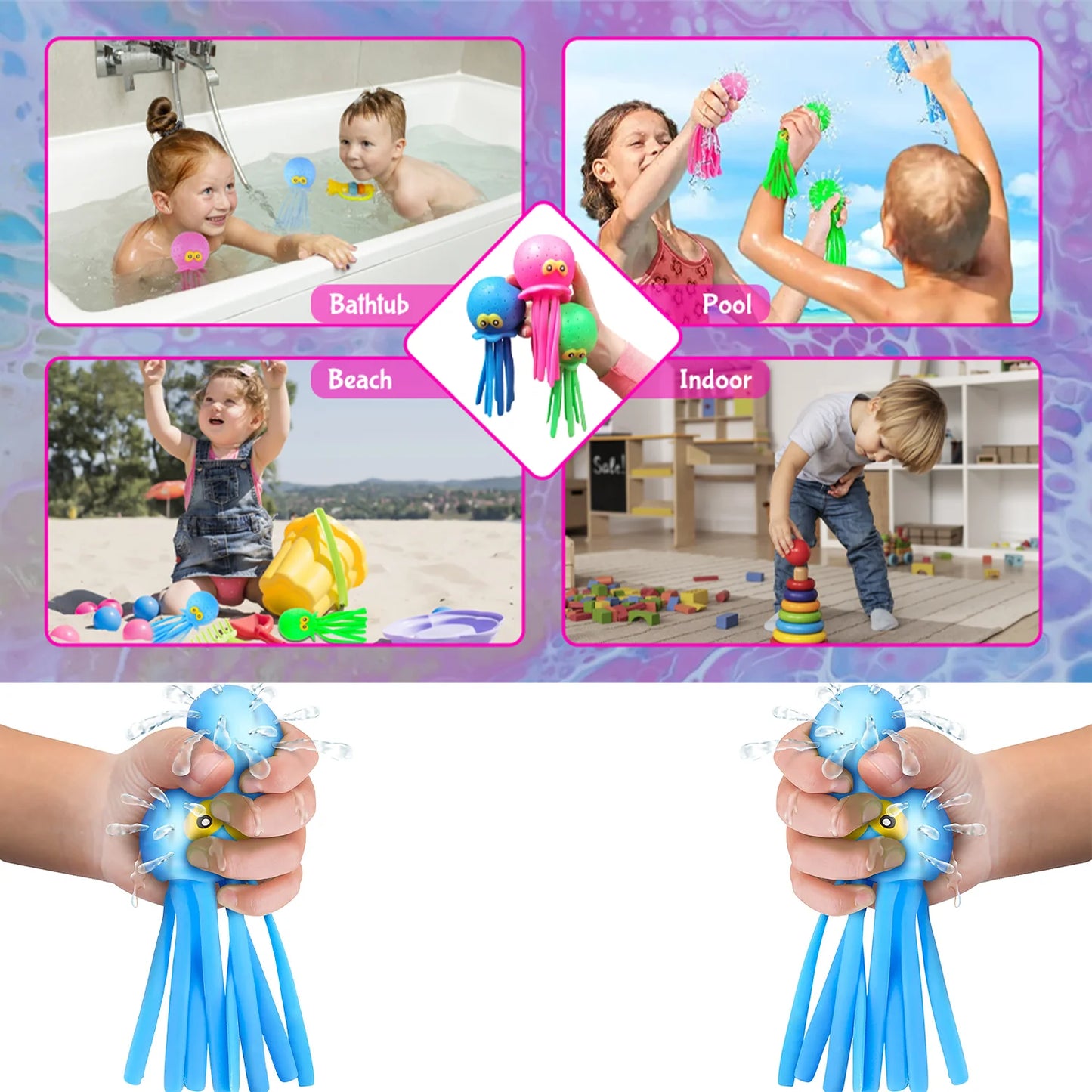 SphereGoods Water Spray Octopus – Fun Bath & Summer Toy