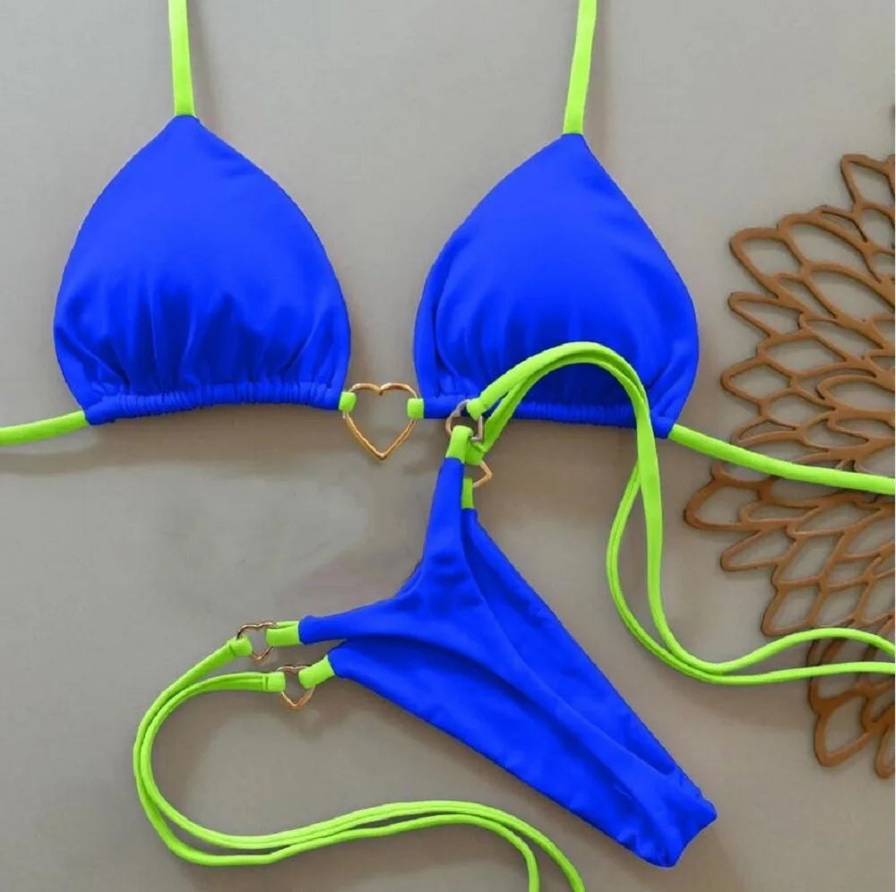Sexy Halter Bikini Set – Brazilian Thong Swimwear