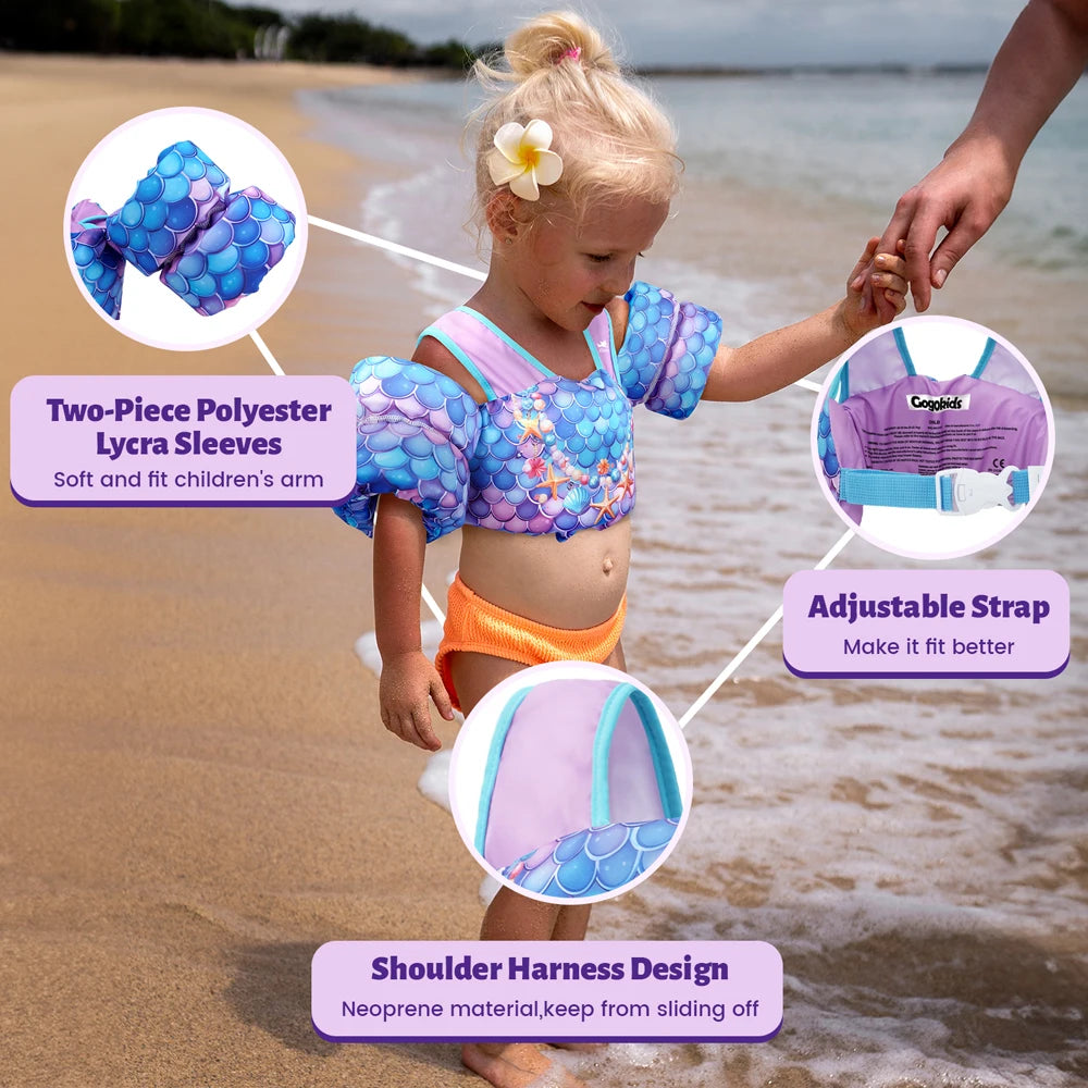 SphereGoods Kids' Float Vest with Arm Sleeves – Safe & Fun Swimming Aid