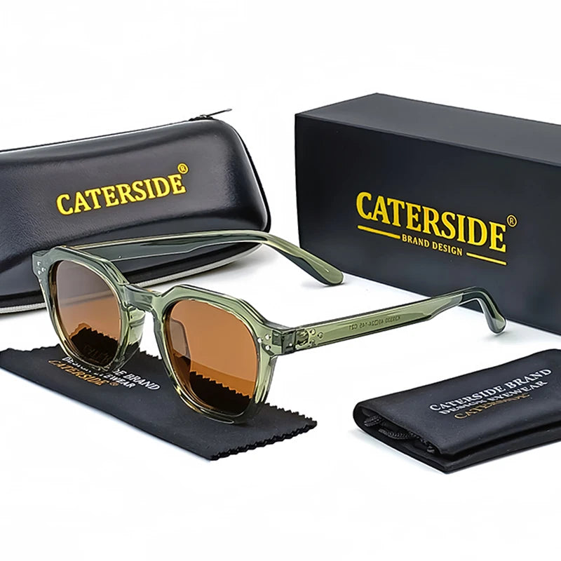CATERSIDE Retro Polarized Sunglasses – Ultralight TR90 Frame