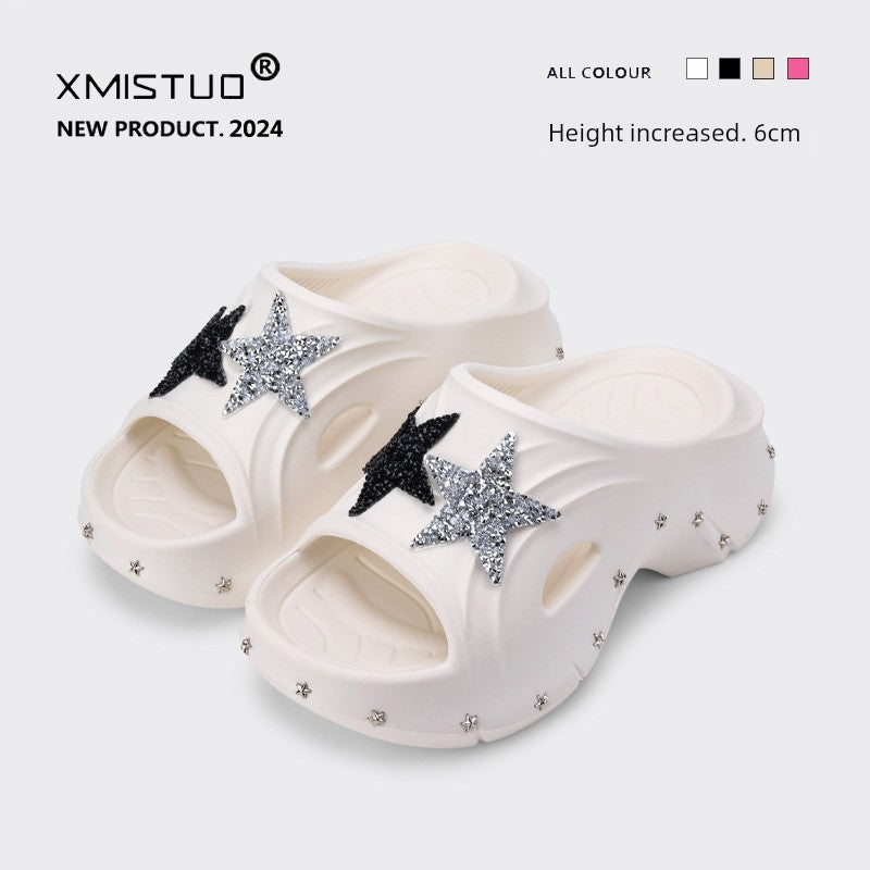 Platform Shoes Summer Outwear Fashion Thick Sole Non Slip Slippers