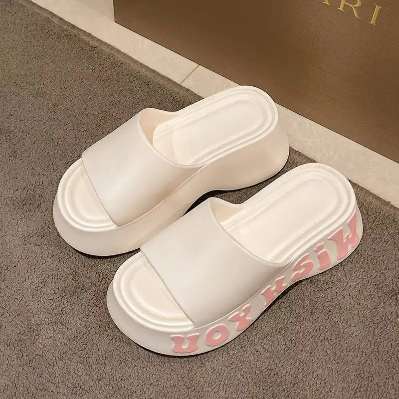 Women’s Thick Platform Cloud Slippers – Soft & Non-Slip