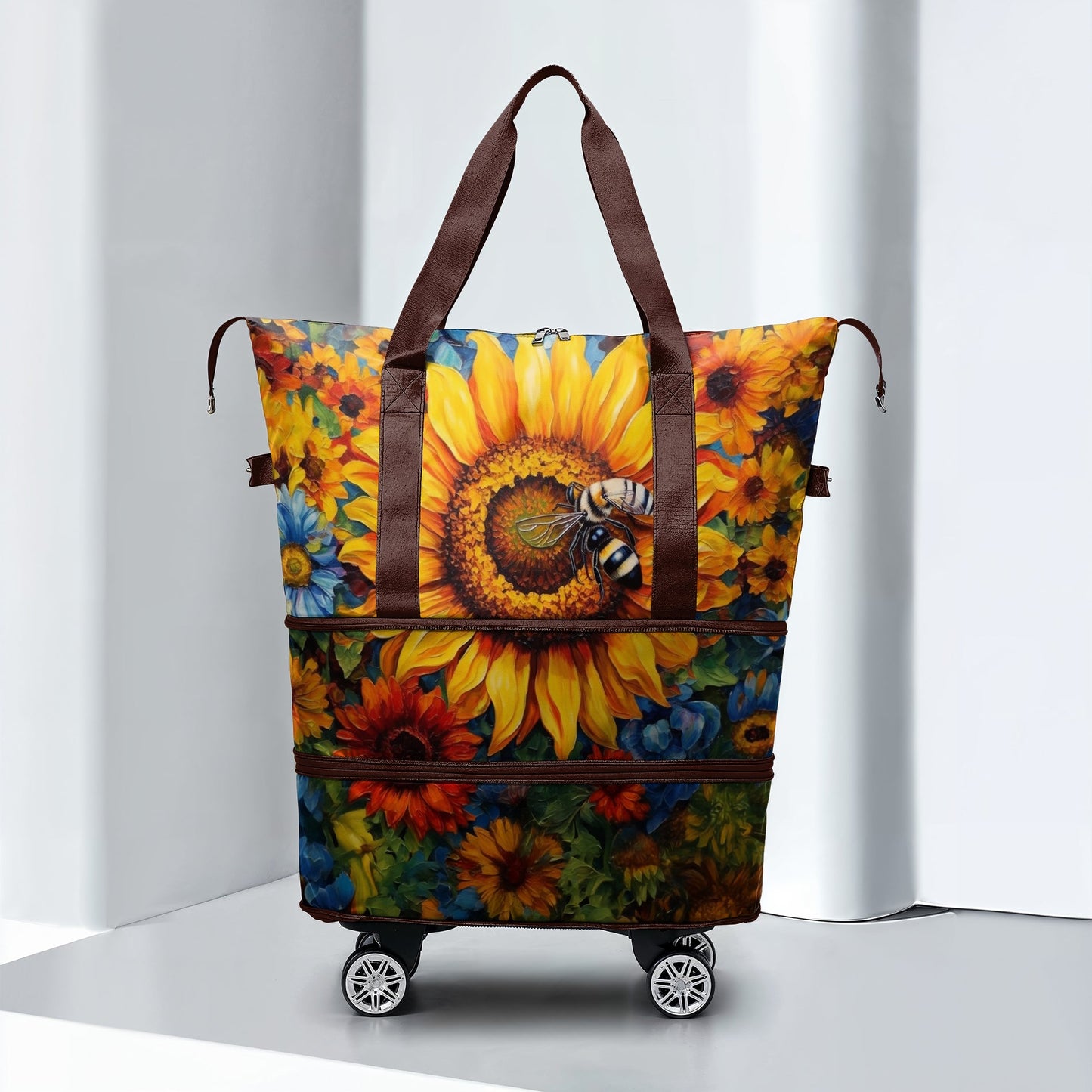 Spheregoods™ Luggage Bag Sunflower Bee Delight