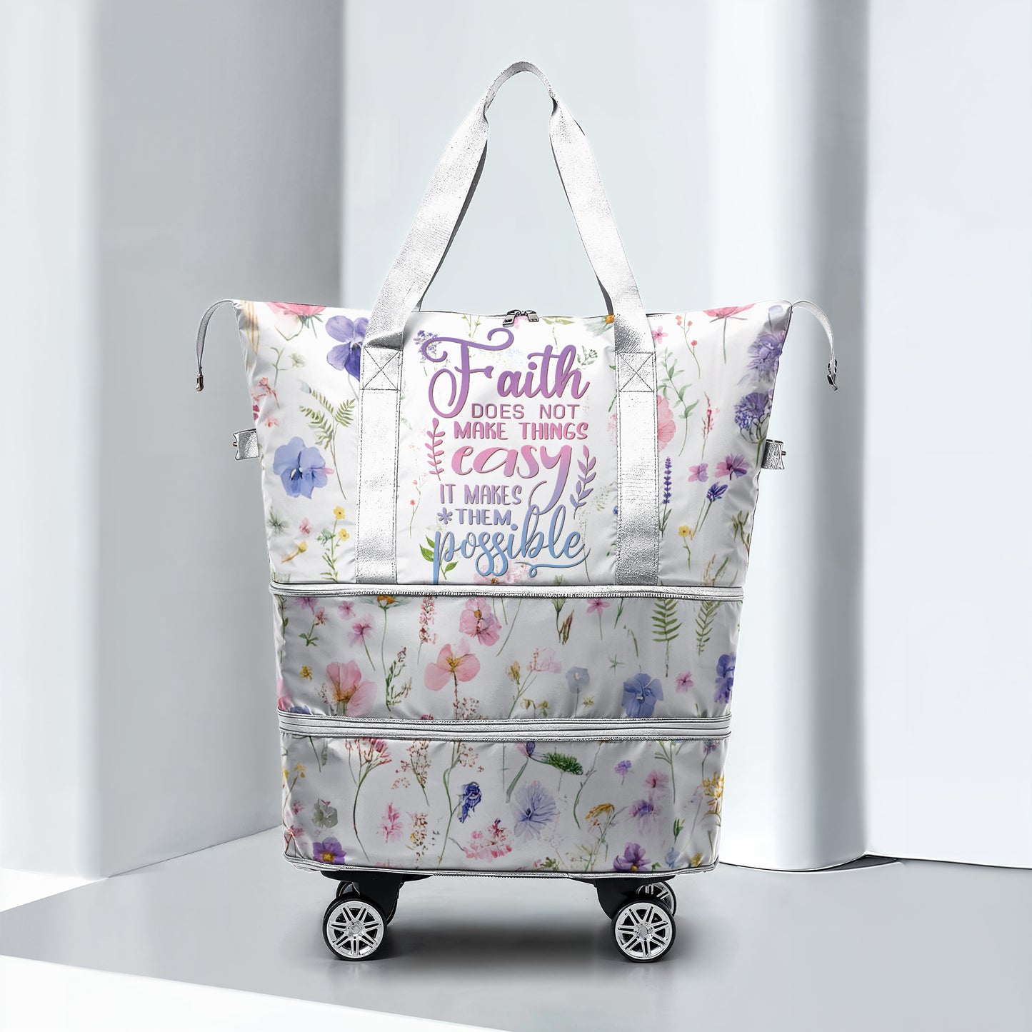 Spheregoods Luggage Bag Faith & Flowers
