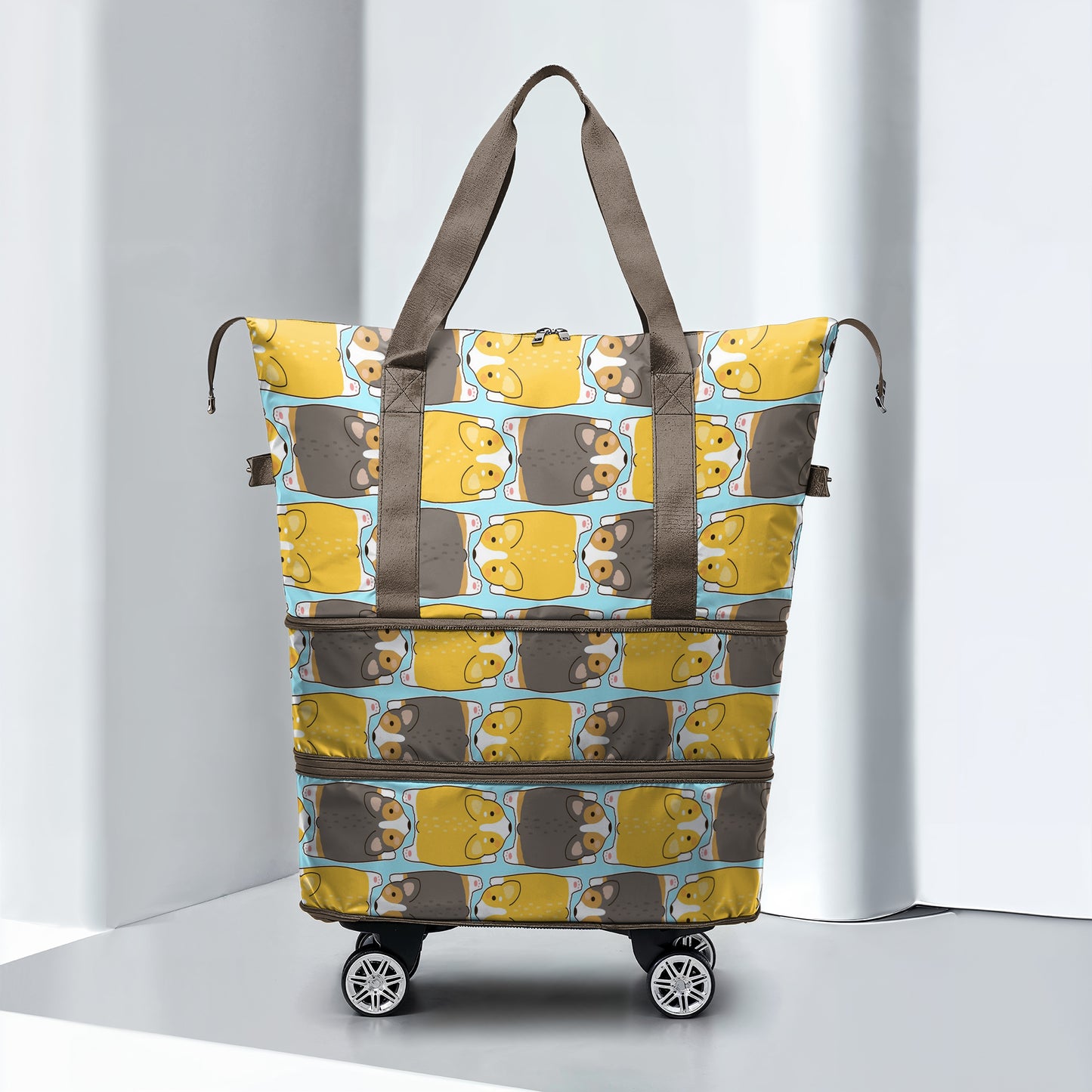 Spheregoods Luggage Bag Chasing Corgi