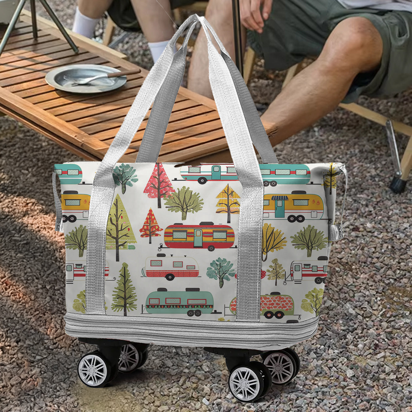 Spheregoods Luggage Bag Happy Camper