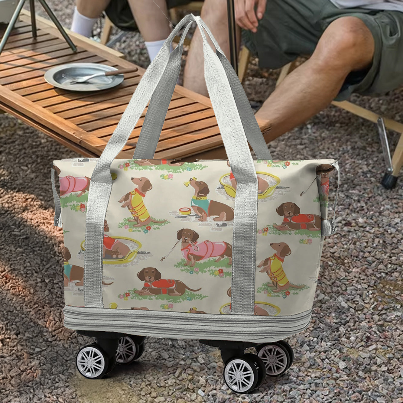 Spheregoods Luggage Bag Dachshund Summer Fun