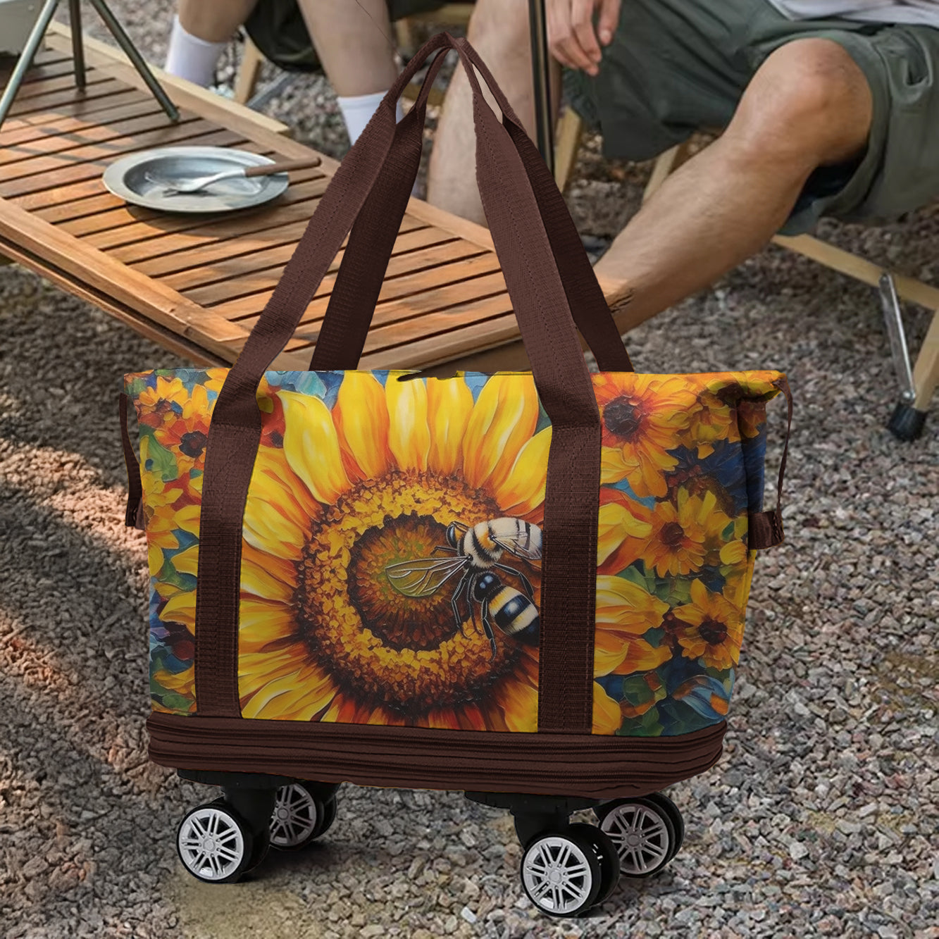 Spheregoods™ Luggage Bag Sunflower Bee Delight