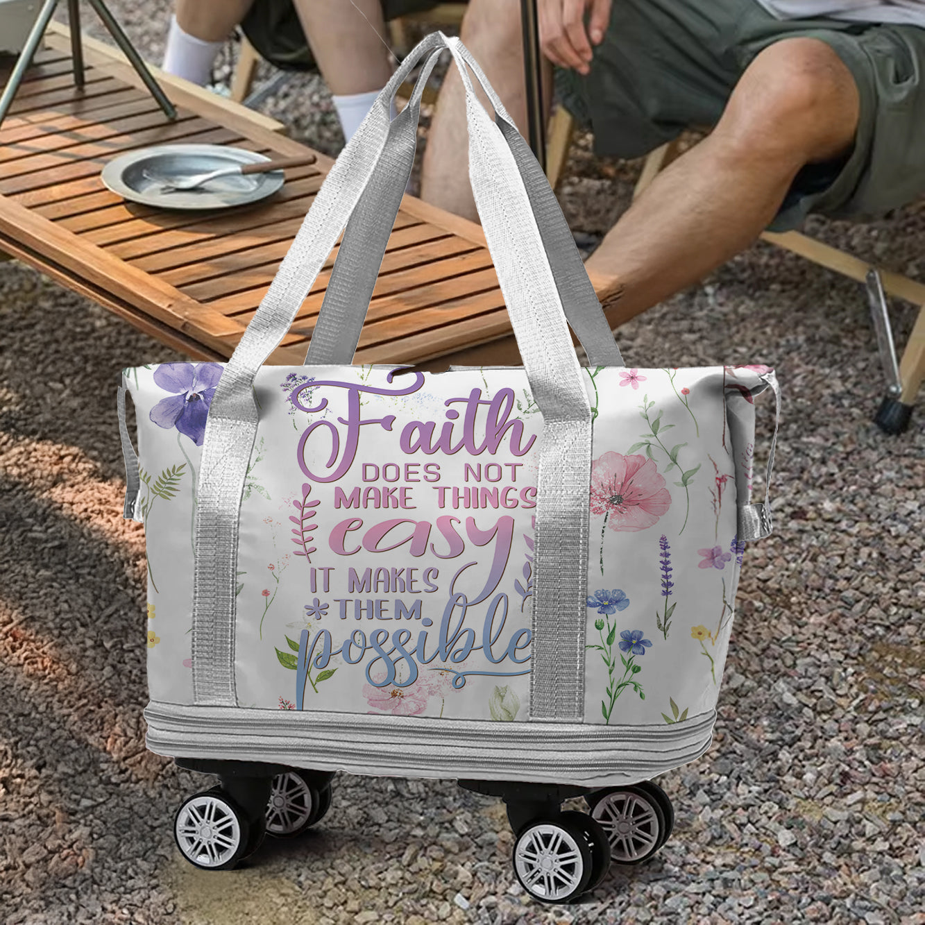 Spheregoods Luggage Bag Faith & Flowers
